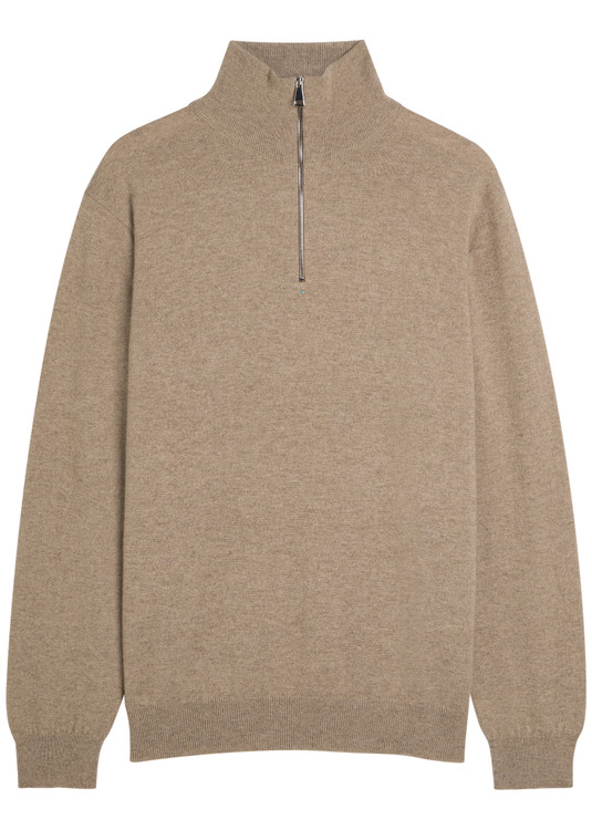 Heriot quarter-zip cashmere jumper