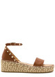 VT Rockstud Sandals White Espadrilles Cowhide 328128