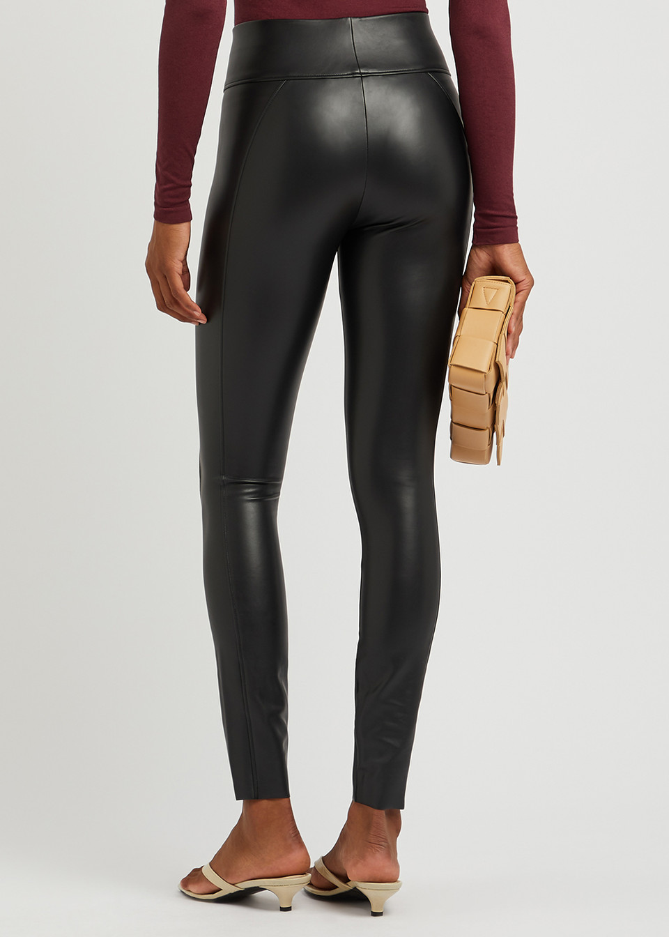Wolford T Current Edie Vegan Leather Leggings 19298 3130 main image 1
