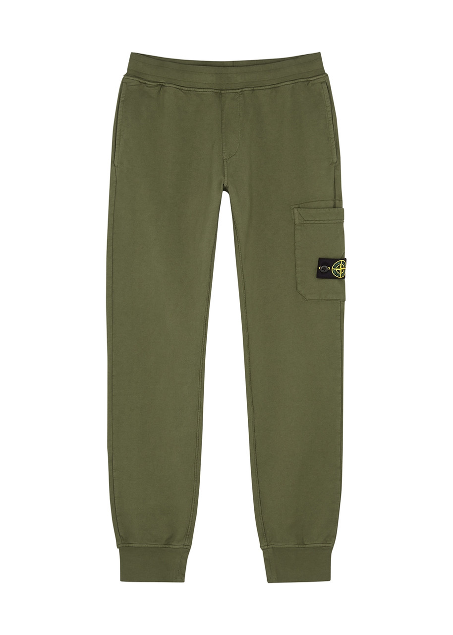 Stone Island Kids Cotton Sweatpants (14 Years) In Green