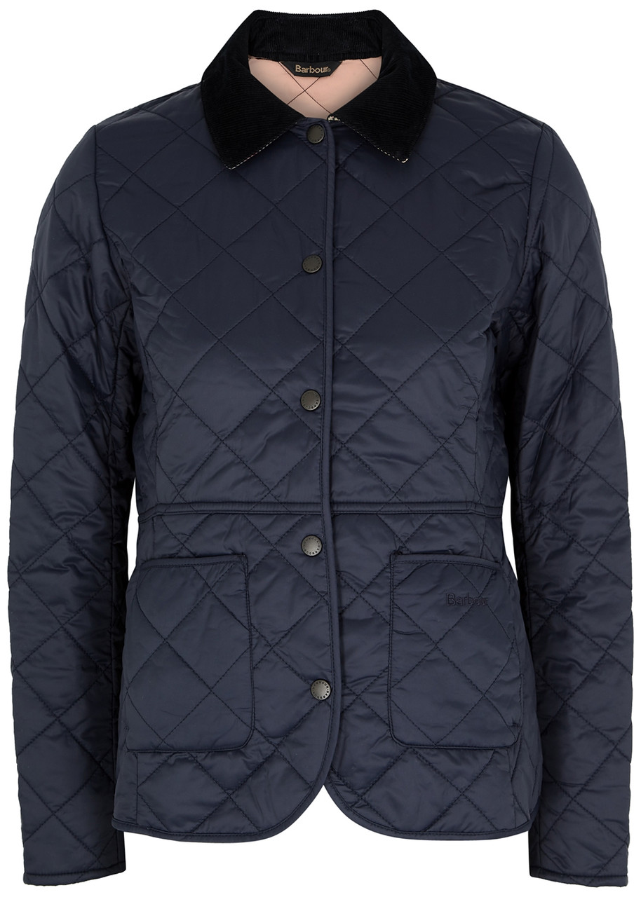 Barbour Deveron Quilted Shell Jacket - Navy - 6 (UK6 /xs)