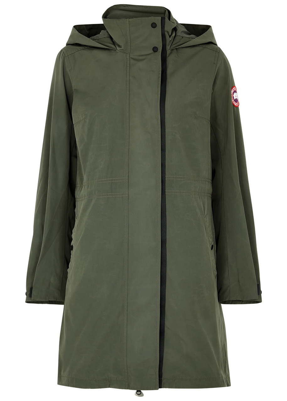 Canada Goose Belcarra Green Hooded Shell Jacket, Jacket, Coat, Sage - XS