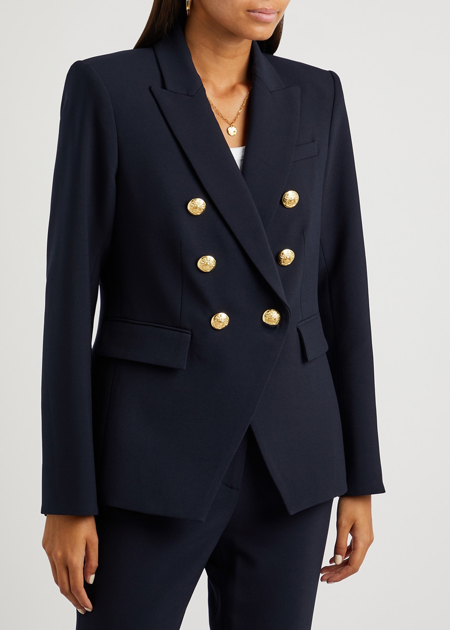  Veronica Beard Miller Dickey Crepe Blazer - Navy - 6 