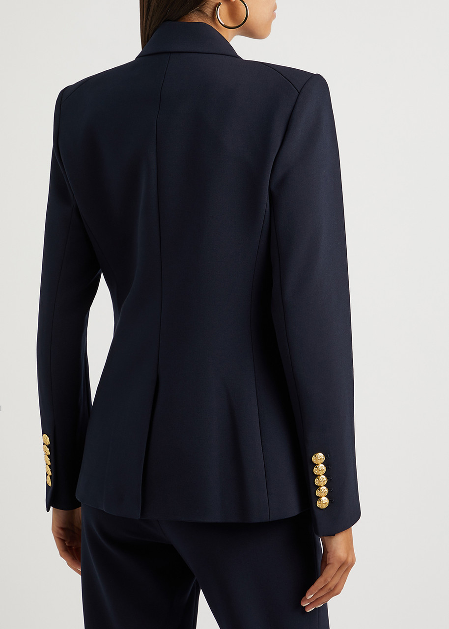  Veronica Beard Miller Dickey Crepe Blazer - Navy - 6 