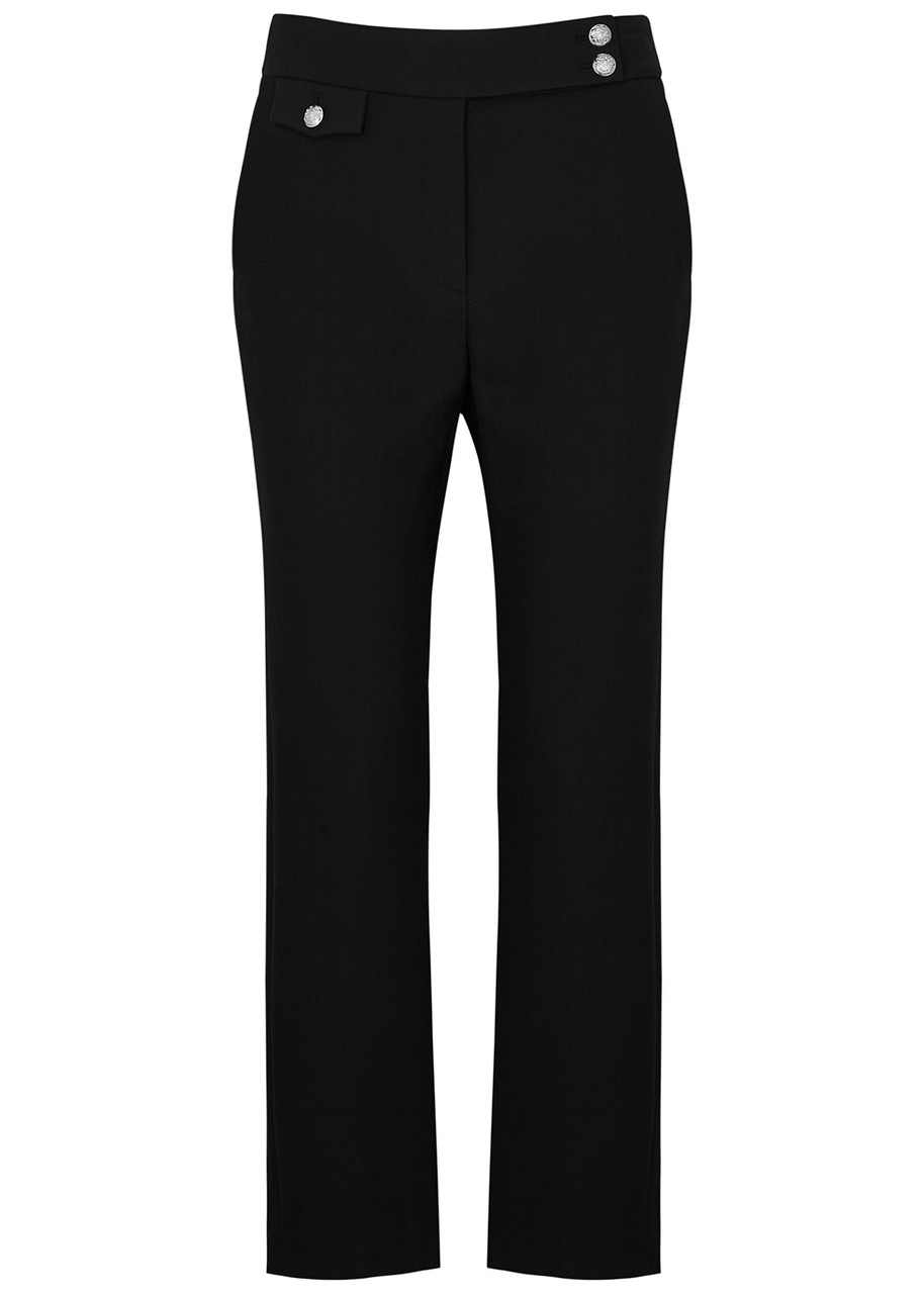 Veronica Beard Renzo Straight-leg Trousers In Black