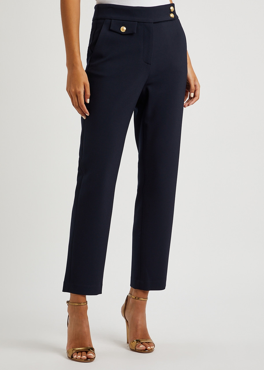  Veronica Beard Renzo Straight-leg Trousers - Navy - 12 