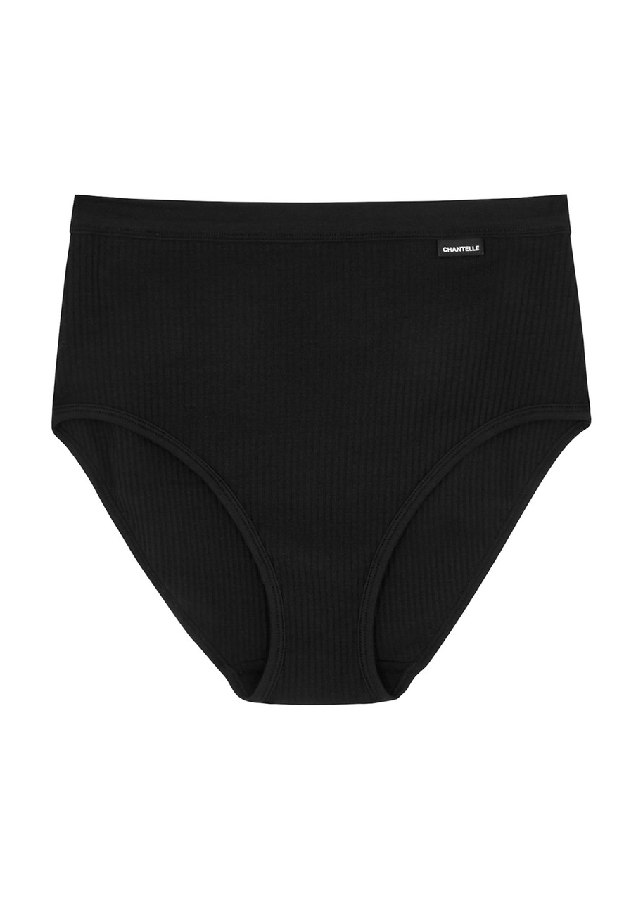 Chantelle Comfort High-waist Stretch-cotton Briefs - Black - L