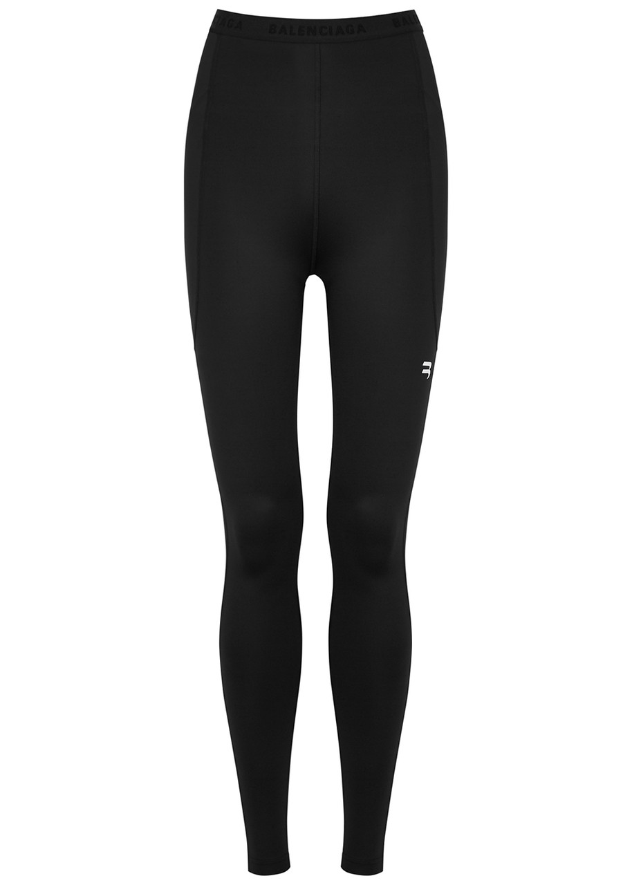 Balenciaga Black Logo Leggings - L