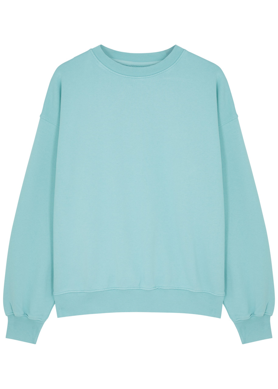 Shop Colorful Standard Cotton Sweatshirt In Teal