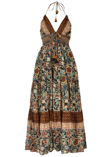 long maxi dress with collar Patou