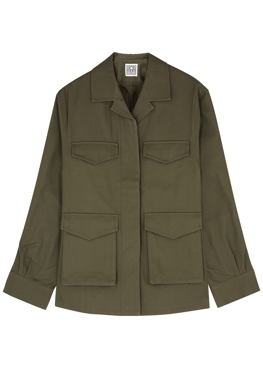 Toteme Cotton Jacket - Khaki - 6