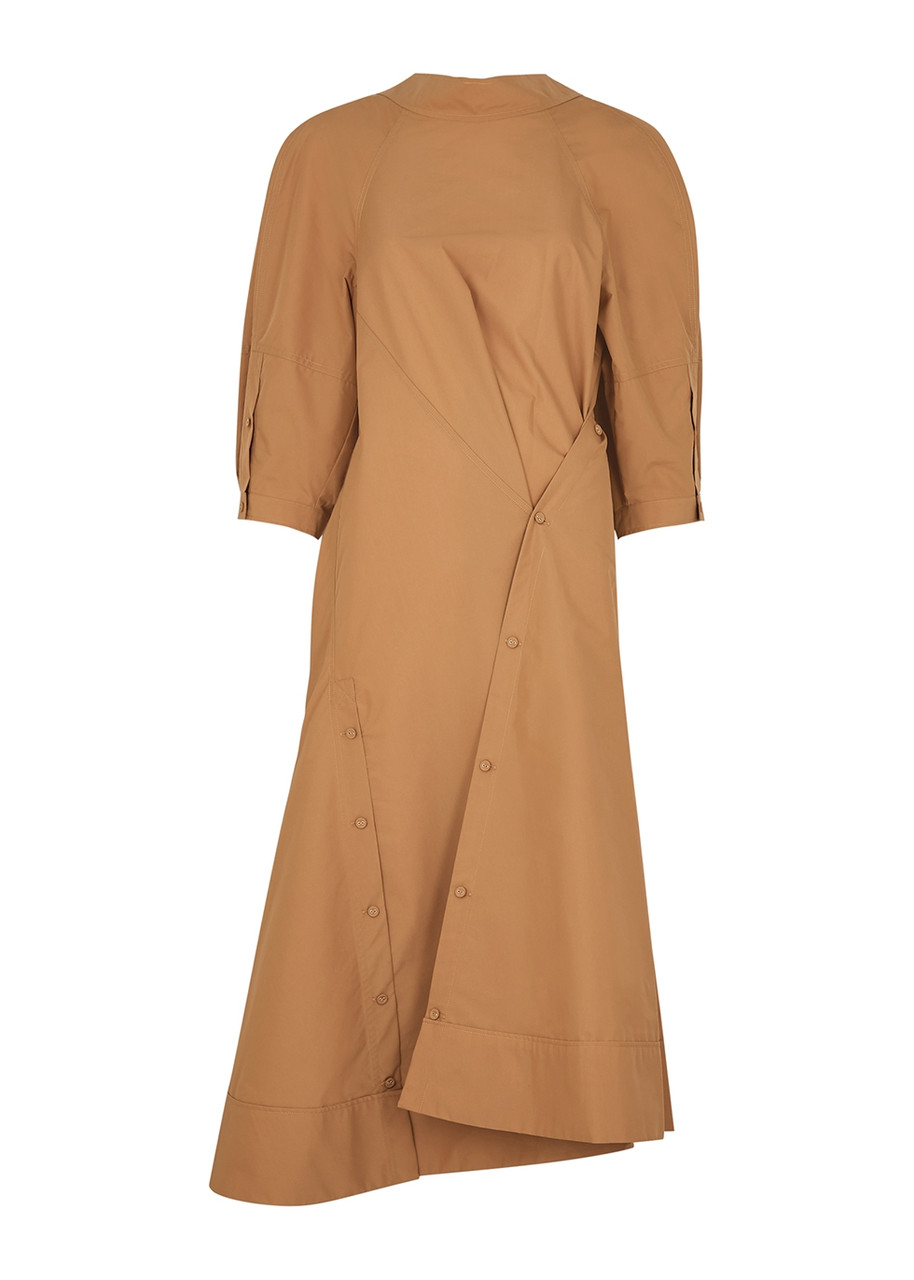 3.1 Phillip Lim Brown Cotton-blend Midi Dress - 16