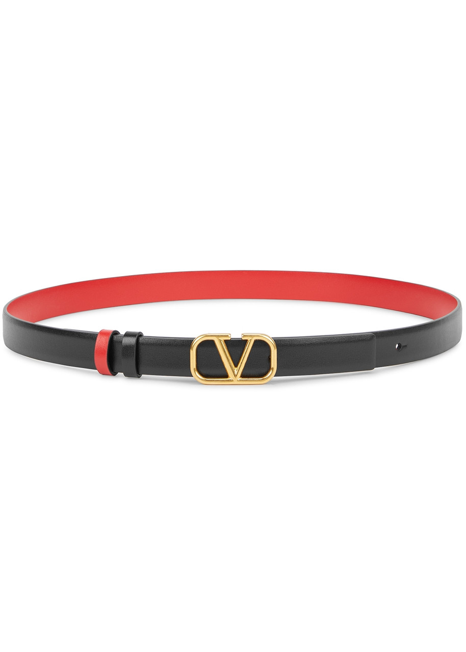 Valentino Reversible Belt "vlogo Signature" In Black