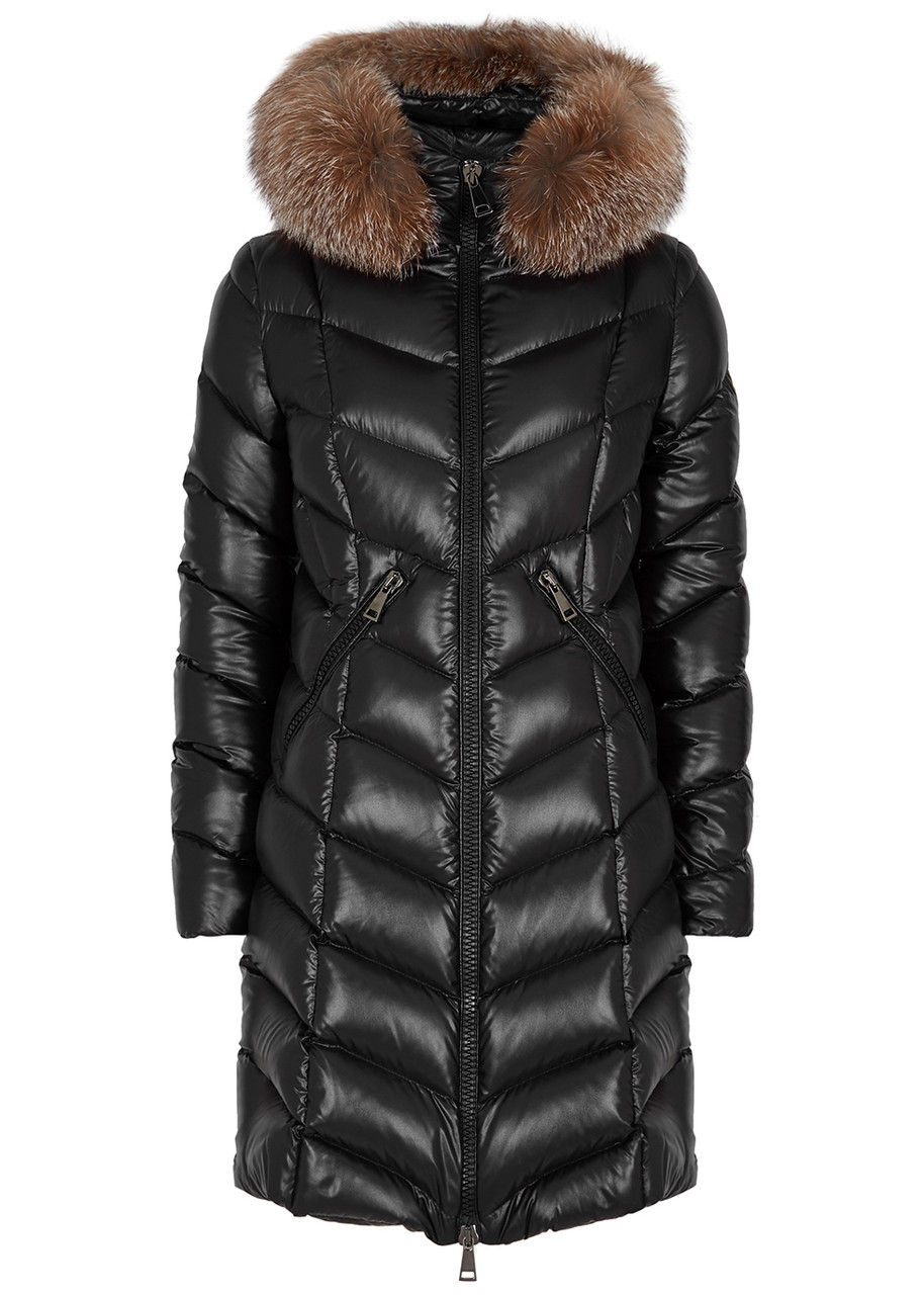 Moncler Fulmarus Shearling-trimmed Quilted Shell Jacket - Black - 4