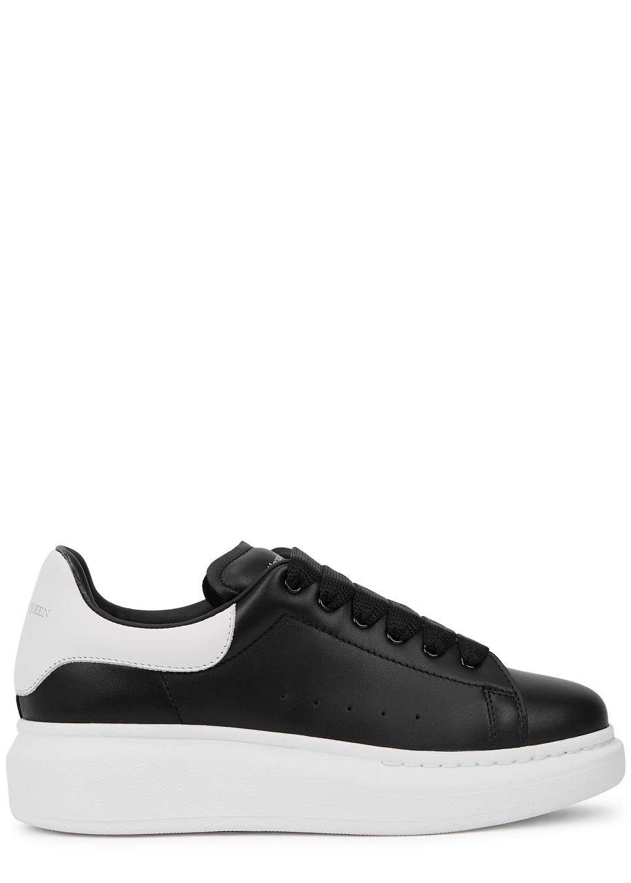 Alexander Mcqueen Kids Oversized Leather Sneakers - Black