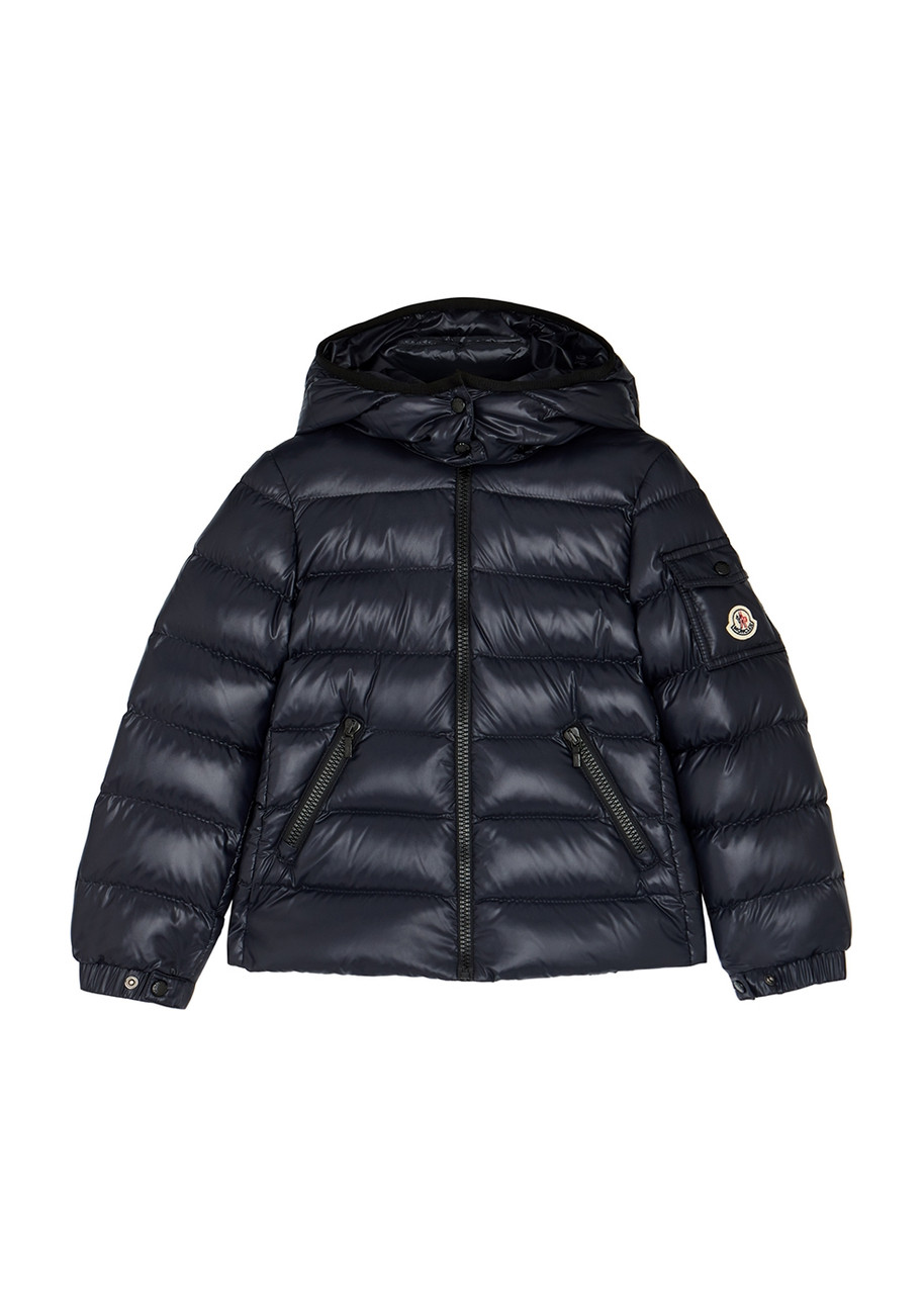 Moncler Kids Bady Navy Quilted Shell Jacket (4-6 Years)