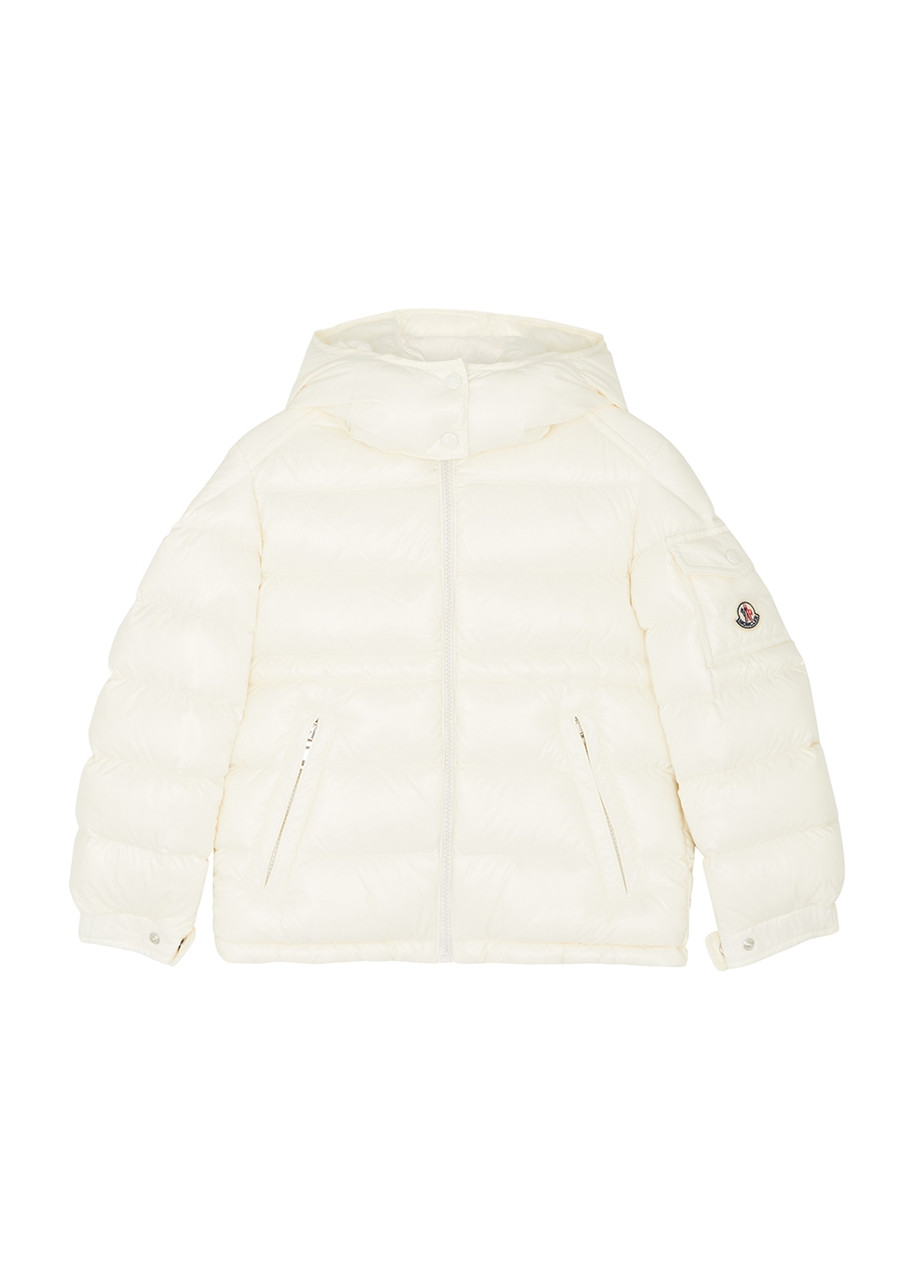 Moncler Kids Maire Cream Quilted Shell Jacket (6 Years)