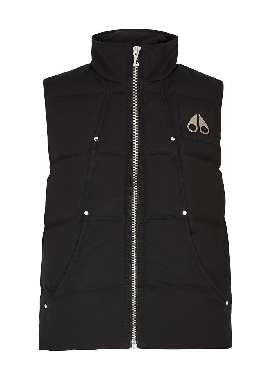 Moose Knuckles Montreal Black Quilted Cotton-blend Gilet - XL