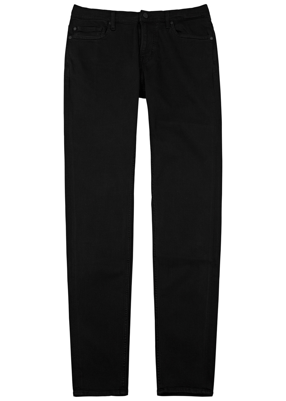 7 For All Mankind Paxtyn Luxe Performance Plus+ Black Skinny Jeans - 36