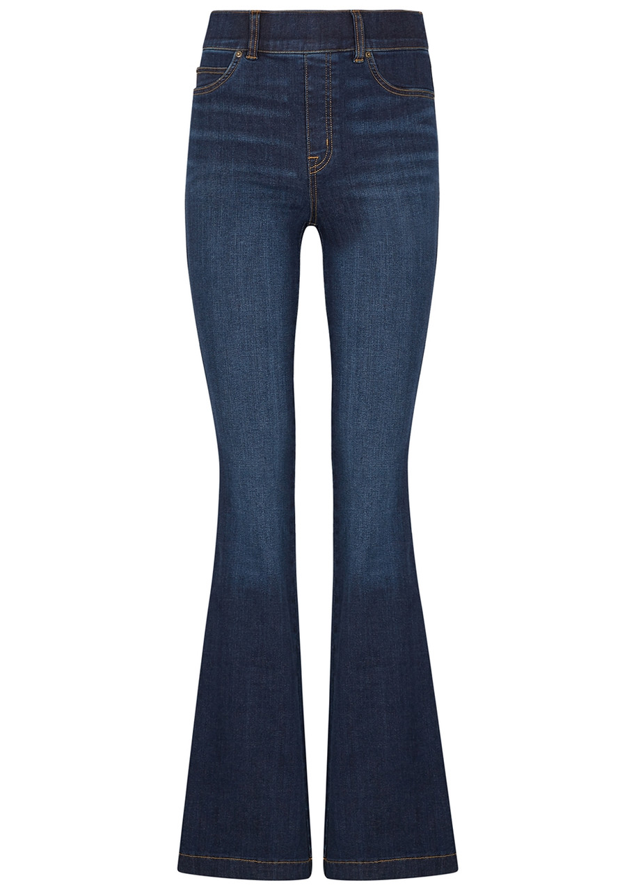 Spanx Dark Blue Flared-leg Jeans - L