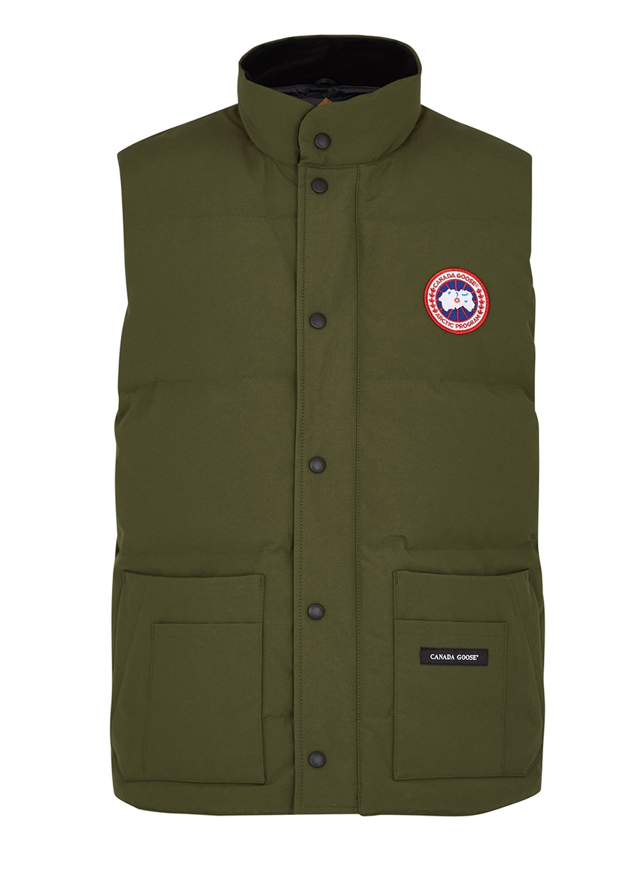Canada Goose Freestyle Green Quilted Artic-tech Gilet - L, Men's Designer Gilet, Male