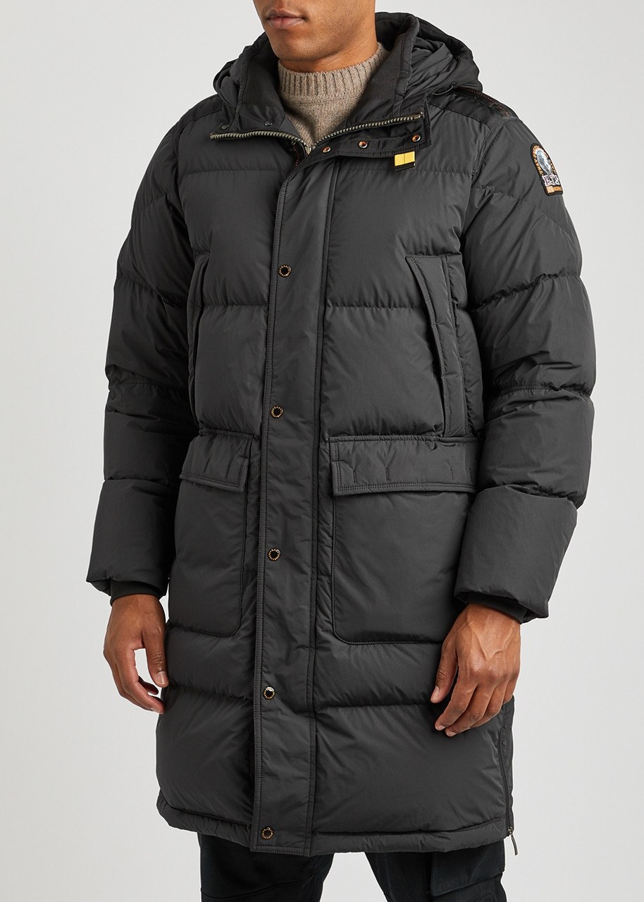  Parajumpers Bear Quilted Shell Coat - Black - M 
