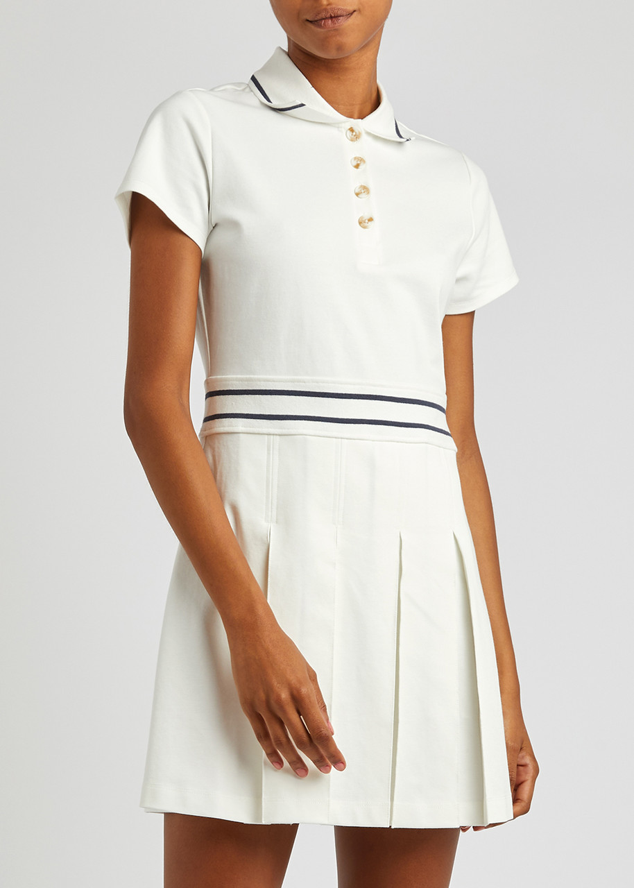  Varley Amar White Cotton-blend Mini Dress - M 