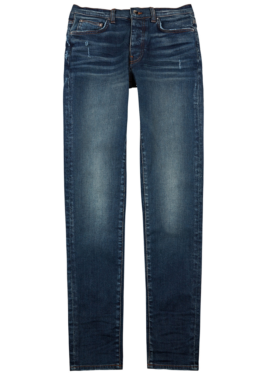 Amiri Stack Distressed Skinny Jeans - Denim - W30