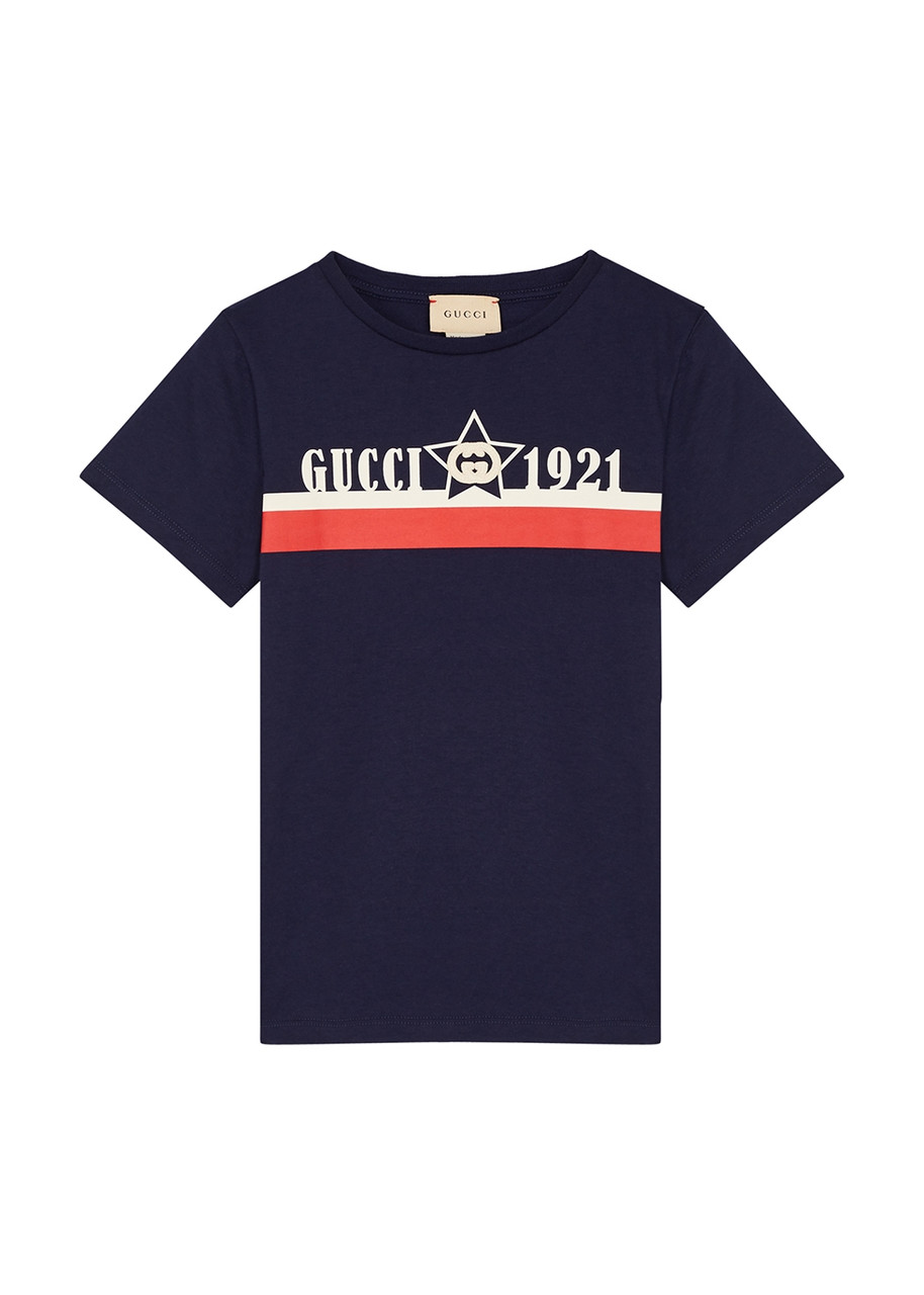 Gucci Kids Logo-print Cotton T-shirt - Navy - 6 Years