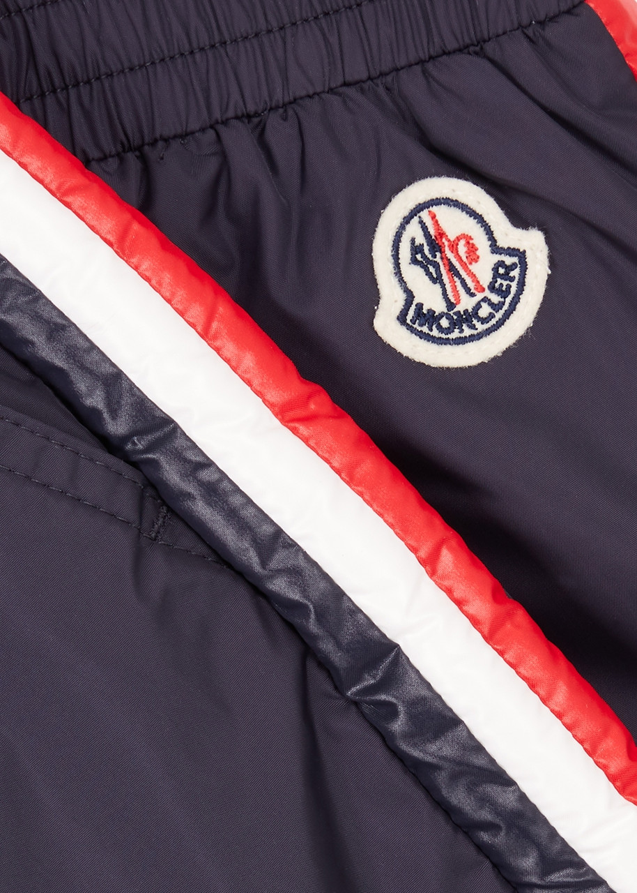  Moncler Kids Navy Striped Shell Sweatpants - 18 Months 
