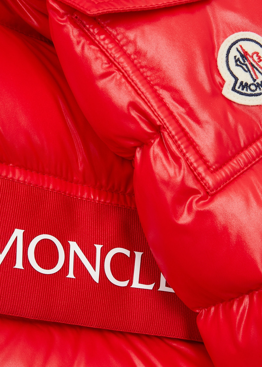 Moncler Kids Groseiller Quilted Shell Jacket (12-14 Years) In Red