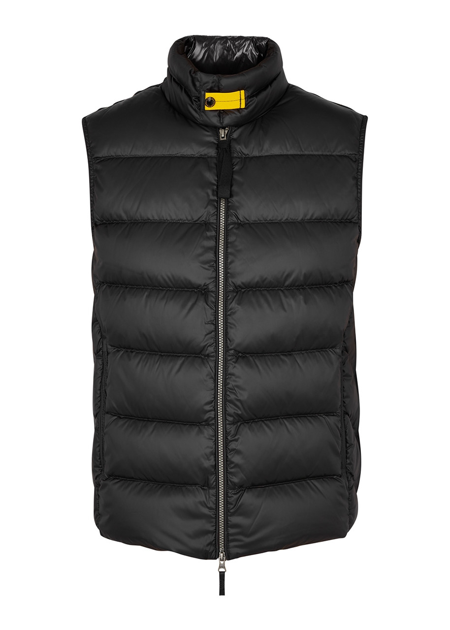 Parajumpers Jeordie Black Quilted Shell Gilet - M