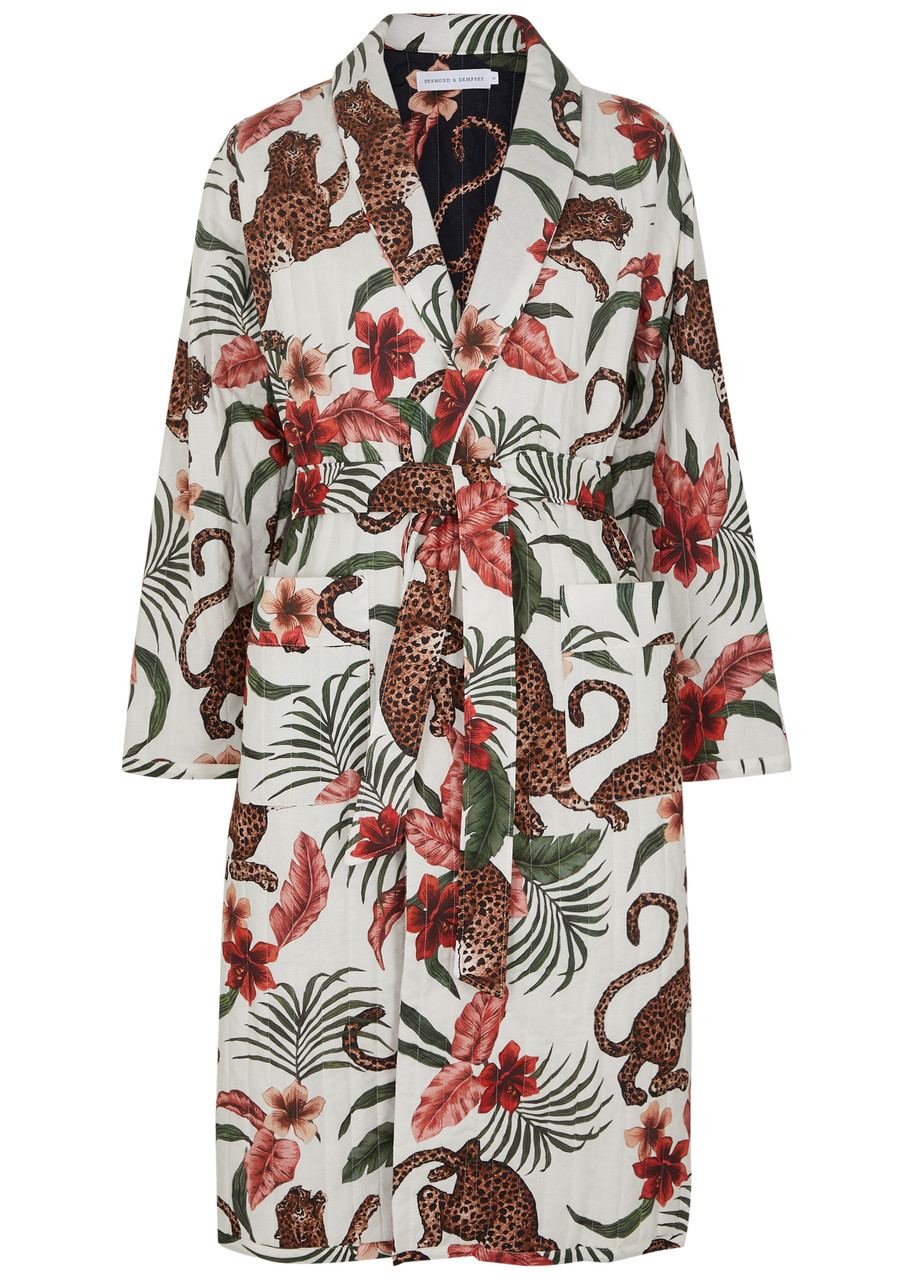 Soleia Printed Quilted Cotton Robe