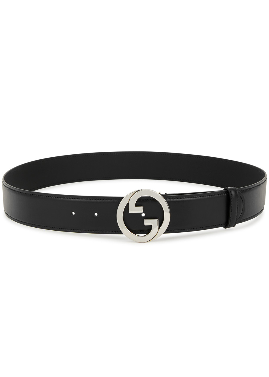 Gucci GG Leather Belt - Black