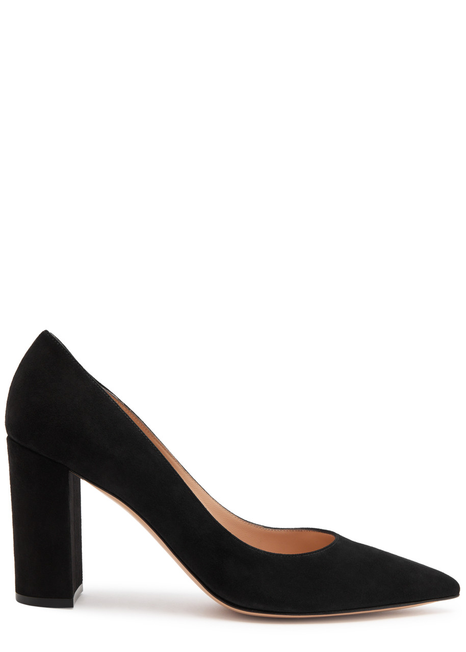 Gianvito Rossi Piper 85 Suede Pumps In Black