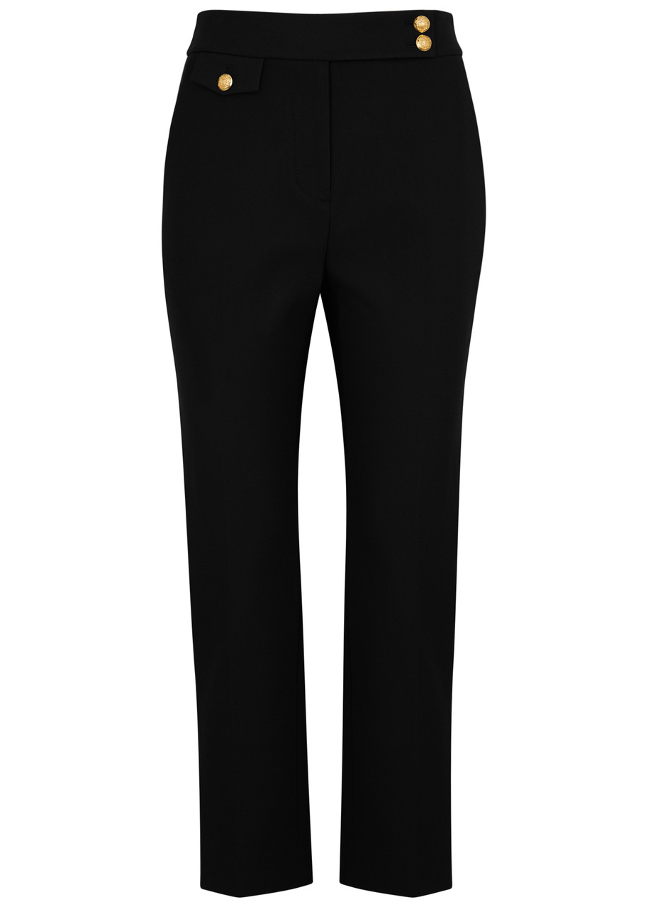Veronica Beard Renzo Straight-leg Trousers In Black