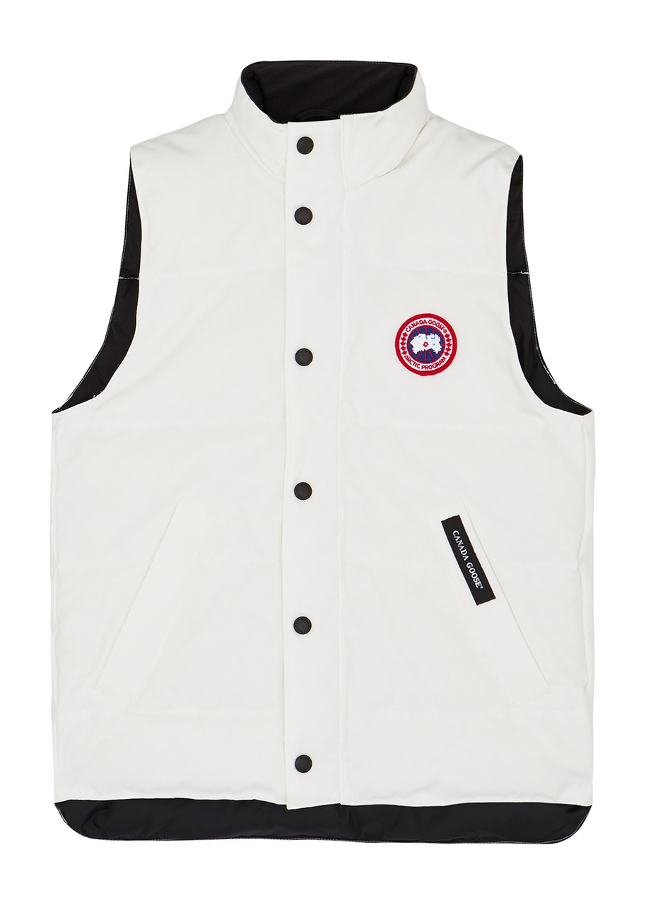 Canada Goose Kids Vanier White Quilted Arctic-tech Shell Gilet, Gilet