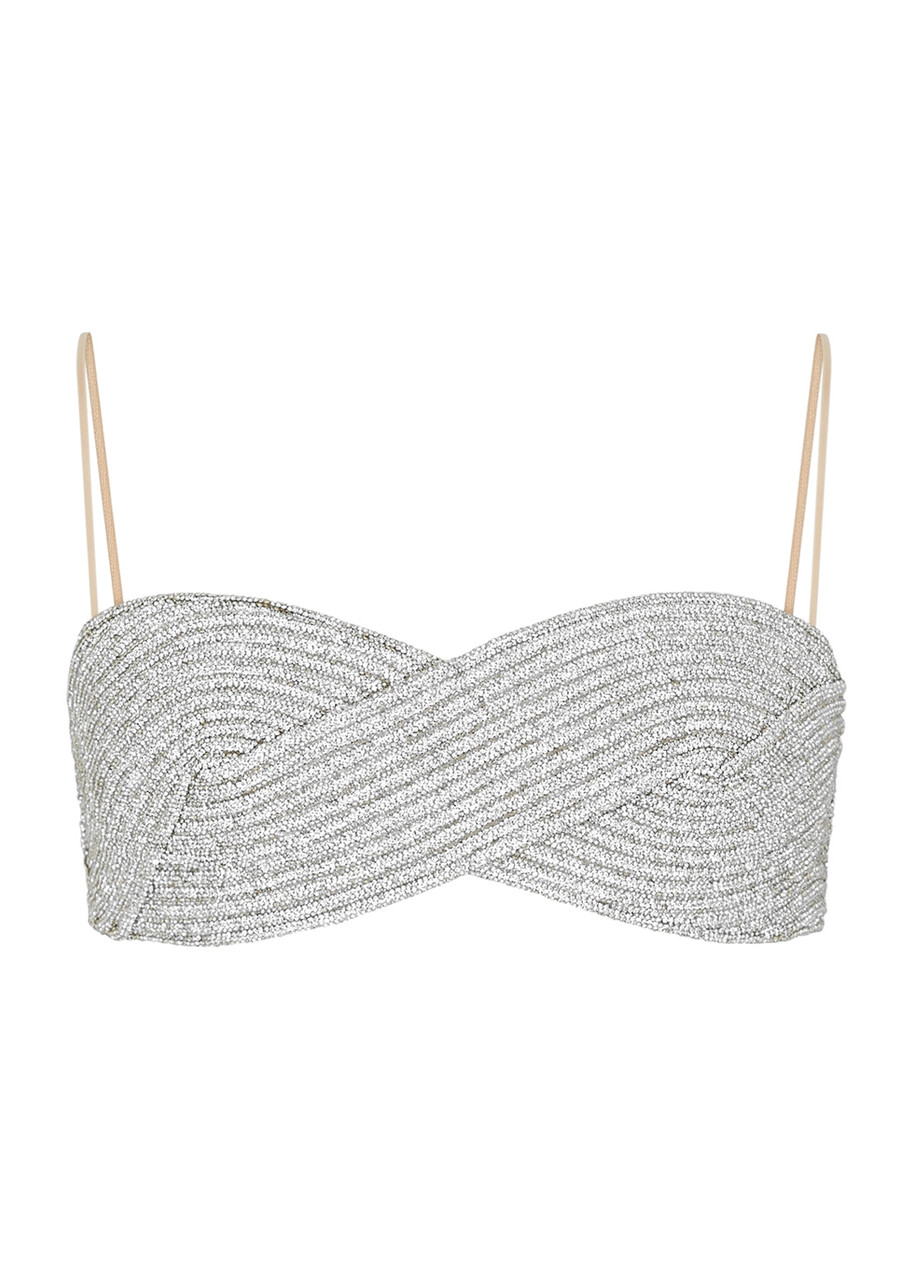 Nue Studio Eternity Silver Crystal bra top - M