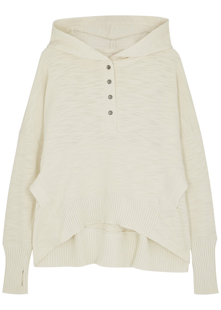 Free People Movement Hooded Cotton Sweatshirt - White - XS