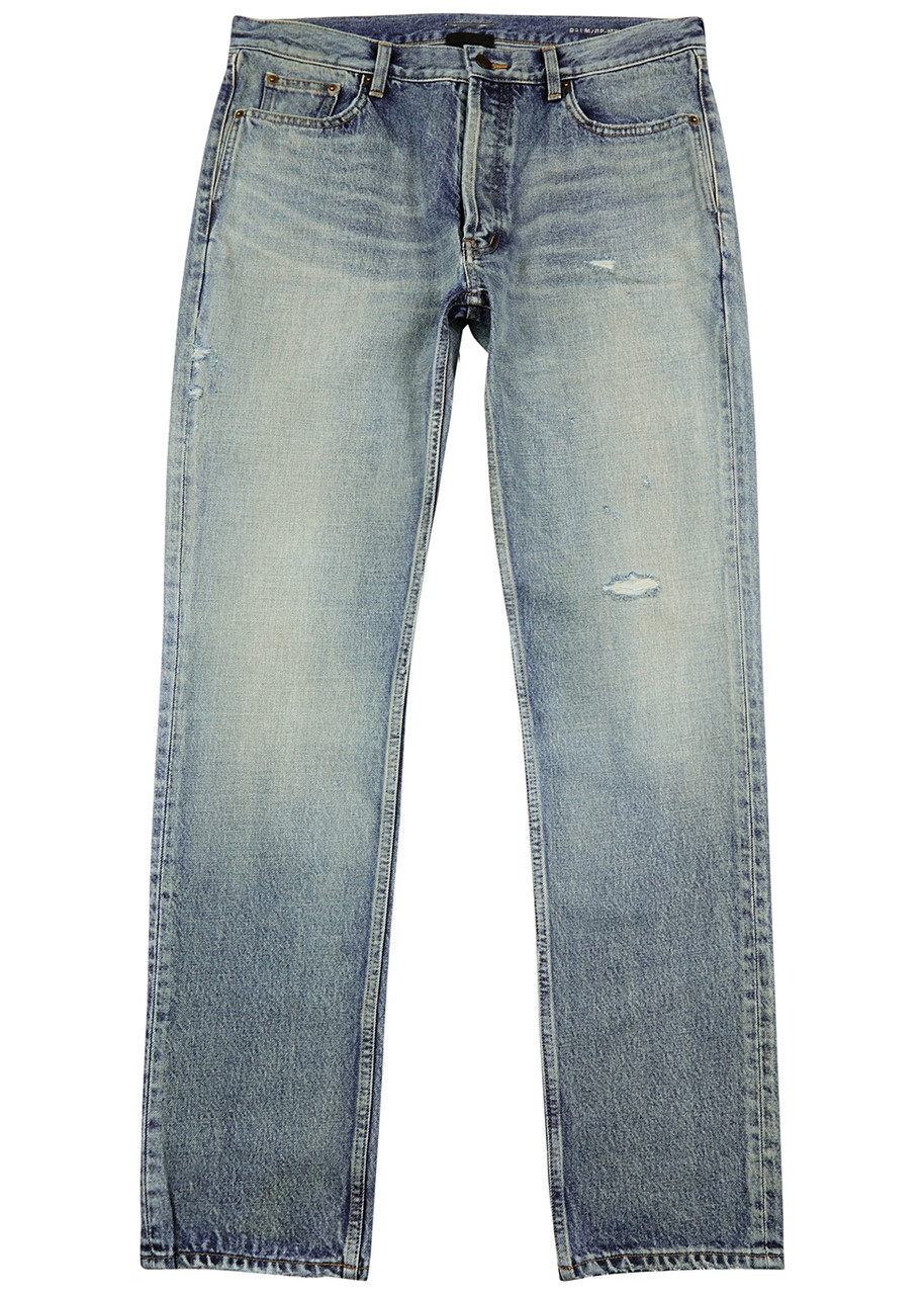 Saint Laurent Relaxed Straight-leg Jeans - Blue - W32