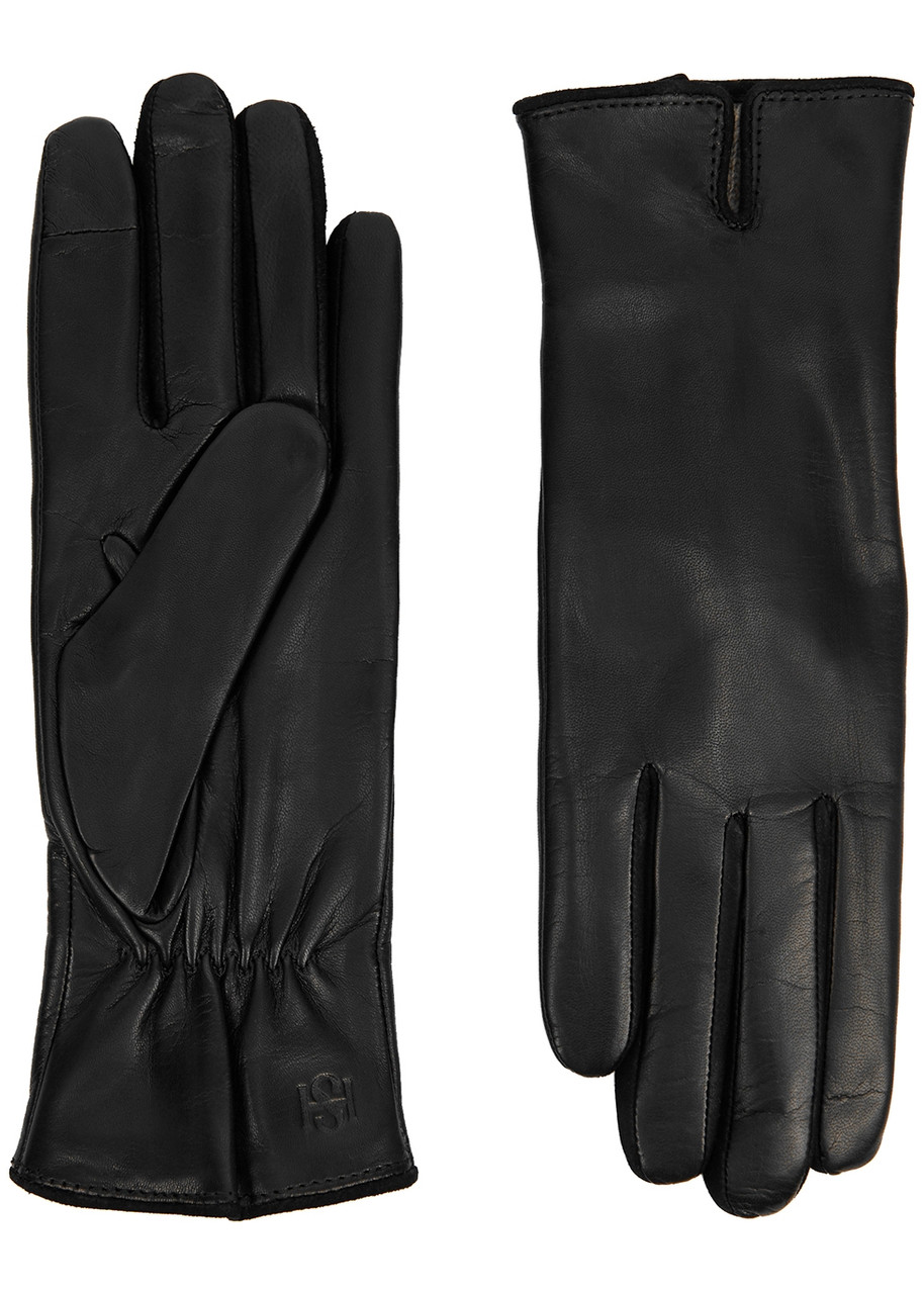 Handsome Stockholm Essentials Leather Gloves - Black - M