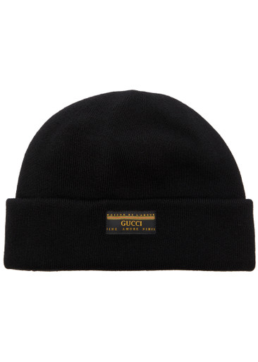 GUCCI Logo wool beanie | Harvey Nichols