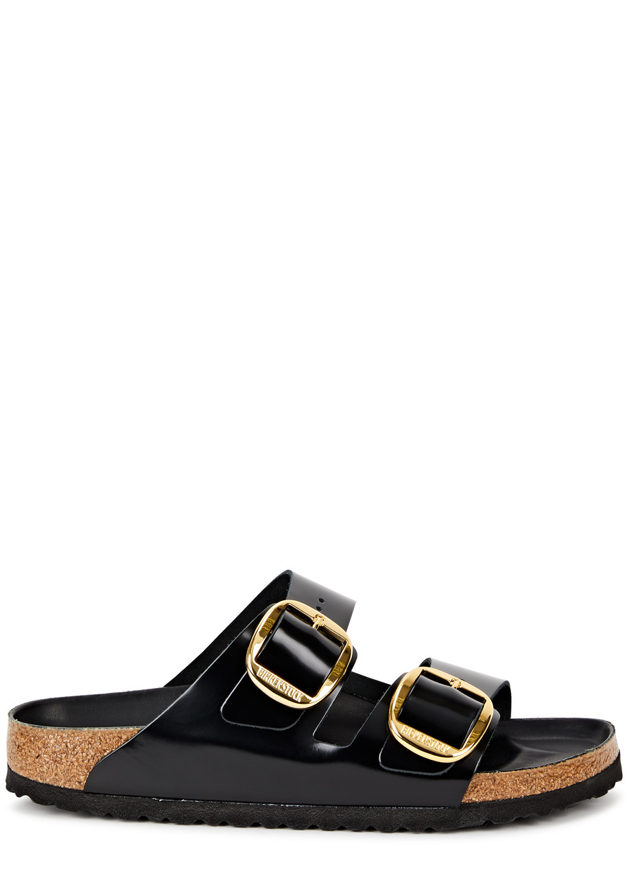 Birkenstock Arizona Patent Leather Sliders - Black - 4