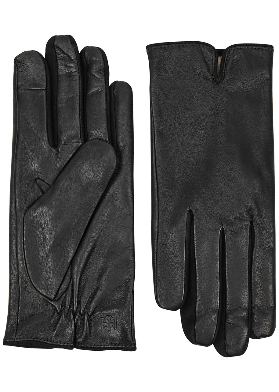 Handsome Stockholm Essentials Leather Gloves In Black