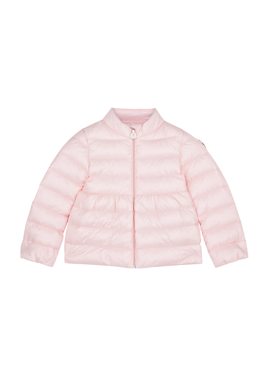 Moncler Kids Joelle Quilted Shell Jacket In Pink