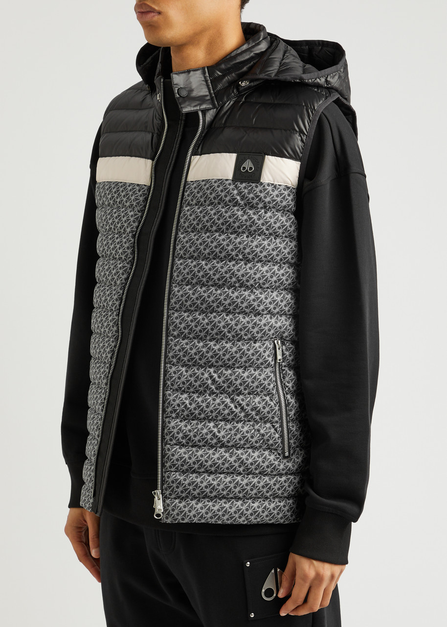  Moose Knuckles Air Printed Quilted Shell Gilet - Beige - L 