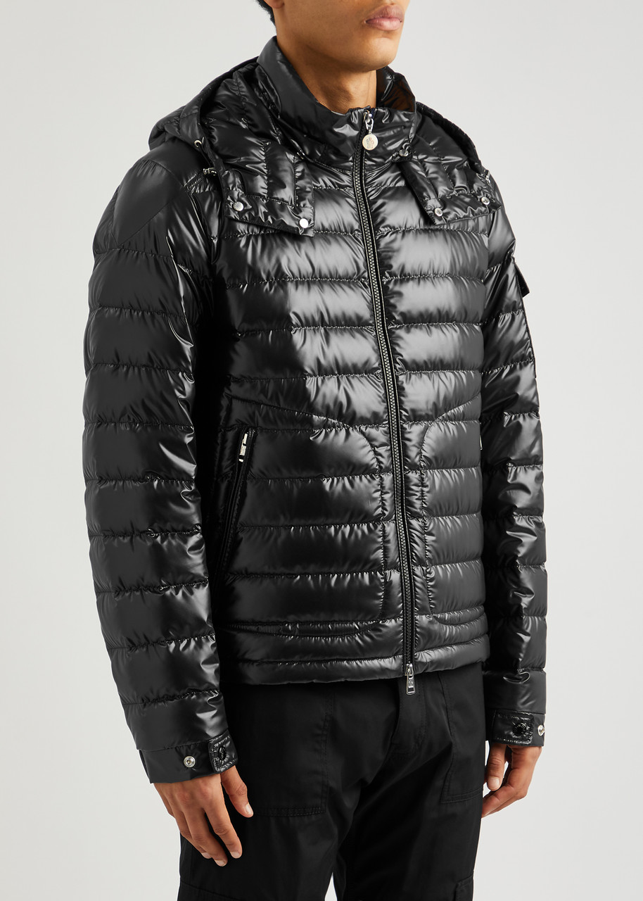 Moncler Lauros Padded Down Jacket In Black Polyester In Black