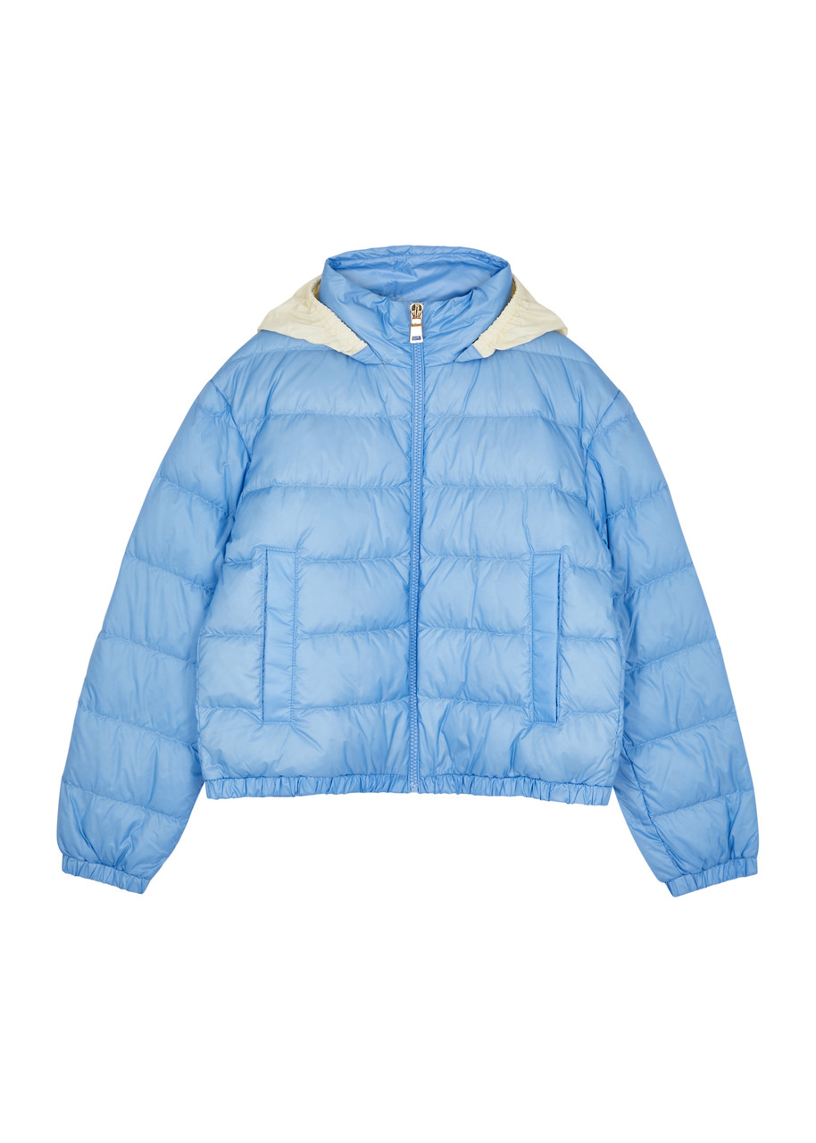 Moncler Kids Musa Quilted Shell Jacket (12-14 Years) - Light Blue