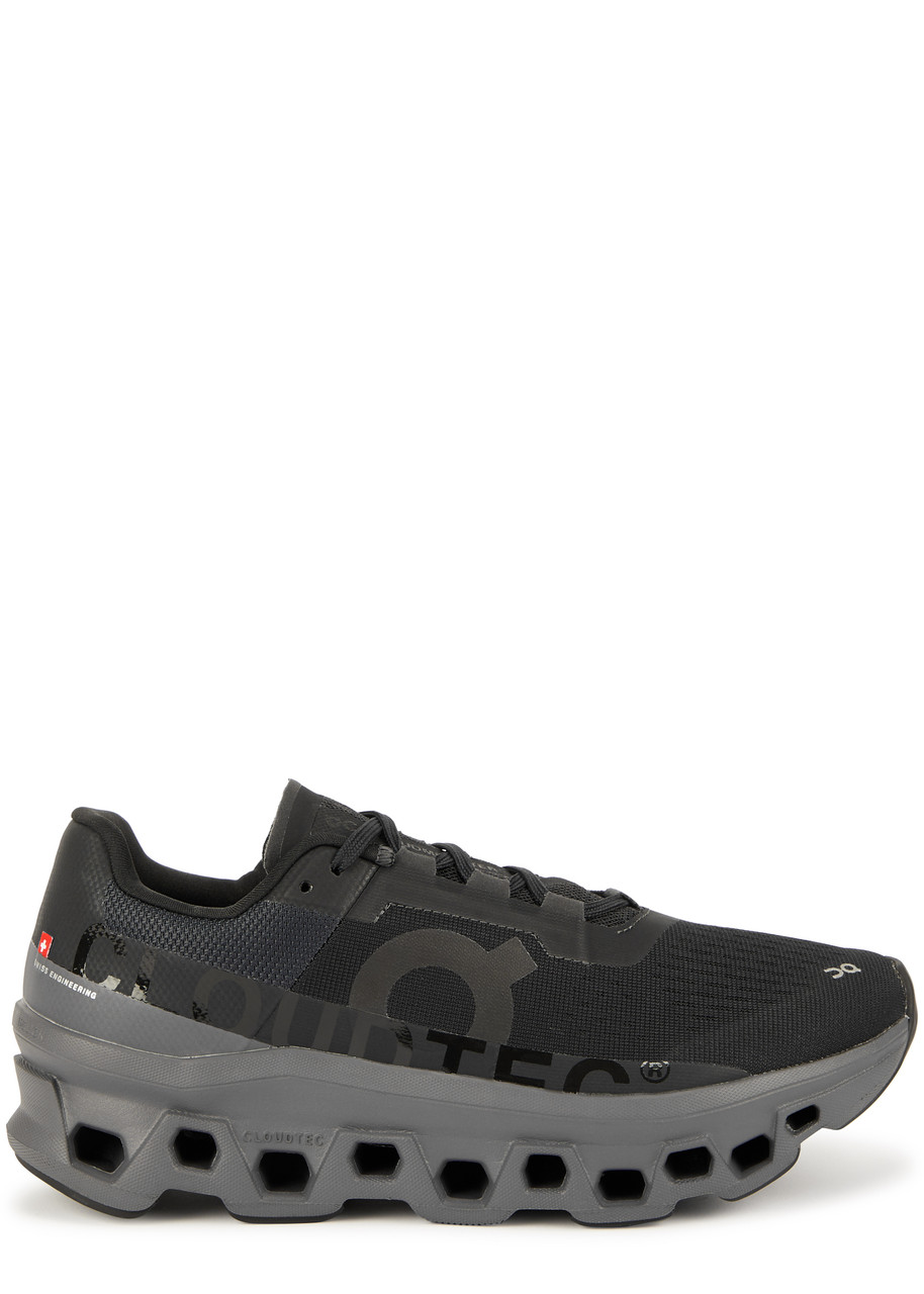 On Running Cloudmster Knitted Sneakers In Black