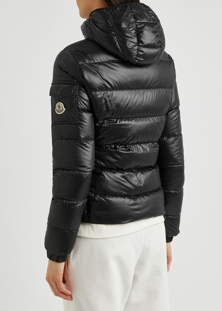  Moncler Gles Hooded Quilted Shell Jacket - Black - 3 